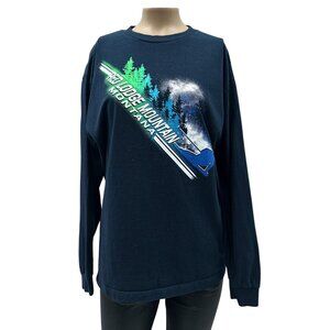 Vintage Red Lodge Mountain Montana Hiking Camping Outdoor Long‎ Sleeve T-Shirt M